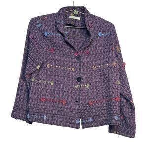 Kathy Edelman Hand Woven Fiber Jacket Small/Medium (approx)